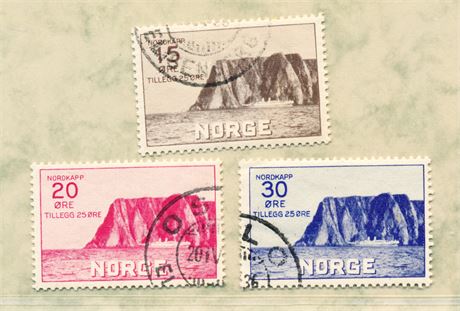 Norge kat. nr. 159 - 61 stemplet