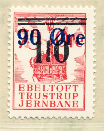 Banemærke Ebeltoft - Trustrup Jernbane  kat. nr. 36e defekt 1 tal.
