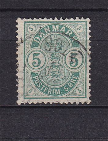 Danmark.  afa 32, vm II  tk 14x13½, se tekst.  lot 24026
