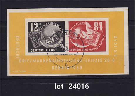 DDR.  afa 105 lux blok, se tekst. lot 24016