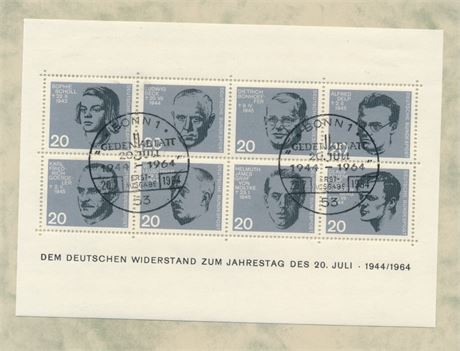 Tyskland Miniark  kat. nr. 1388 - 95