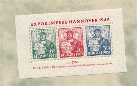 Tyskland  engelsk og amerikansk zone miniark  kat. nr. 103 - 5